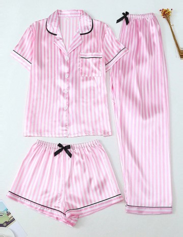 Compleu pijamale Shein, roz