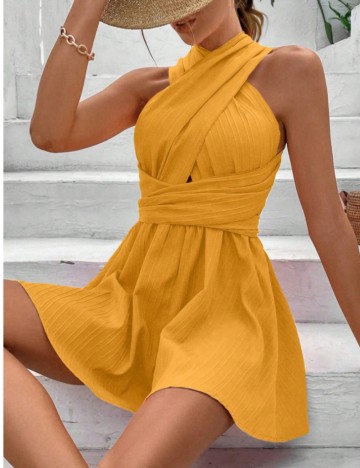 Salopetă scurtă Shein, galben