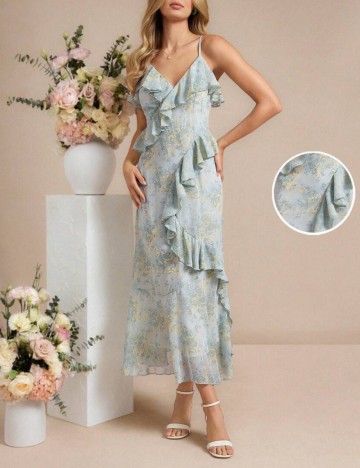 Rochie maxi Shein, mix culori