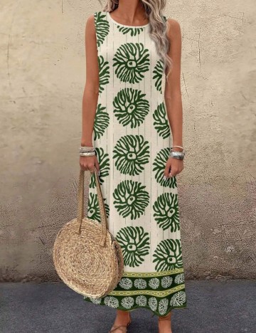 Rochie maxi Shein Curve+, mix culori