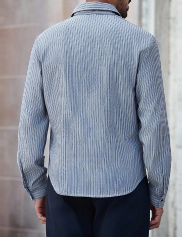 Cămașă Shein MANFINITY, albastru