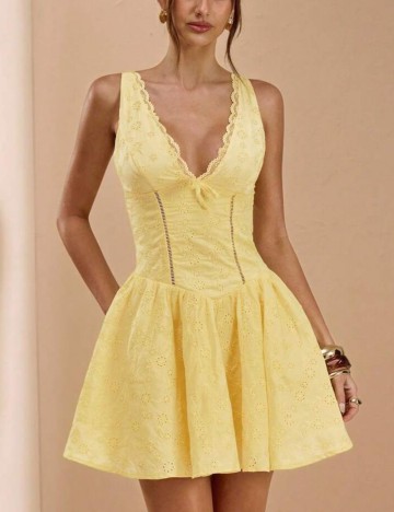 Rochie mini Shein, galben