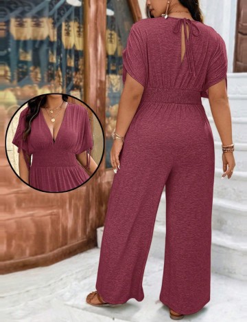 Salopetă lungă Shein Curve+, roz