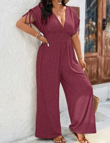 Salopetă lungă Shein Curve+, roz