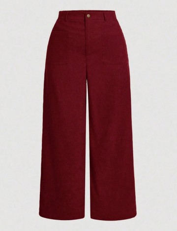 Pantaloni Shein Curve+, vișiniu