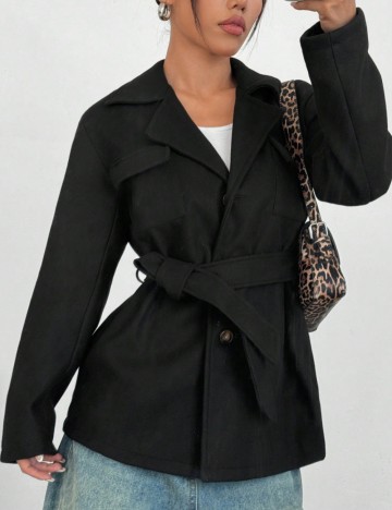 Palton scurt Shein, negru