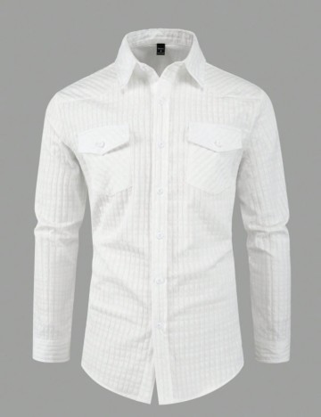 Cămașă Shein MANFINITY, alb