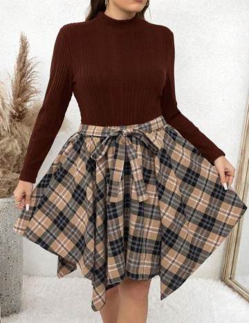 Rochie mini Shein Curve+, mix culori