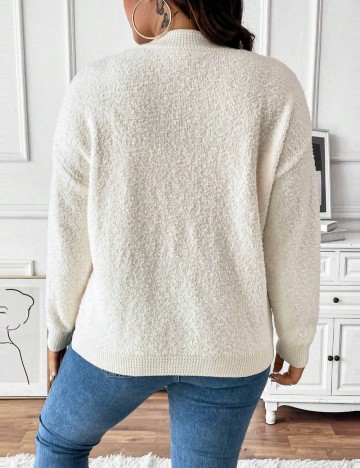 Cardigan Shein Curve+, crem