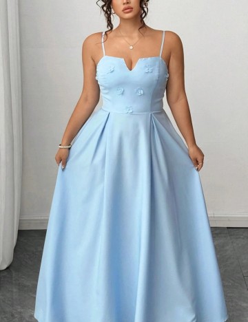 Rochie maxi Shein Curve+, albastru