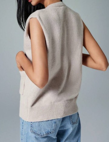 Vestă tricotată Shein, bej