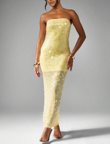 Rochie maxi Shein Missguided, galben