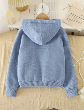 Pulover cu glugă Shein, albastru