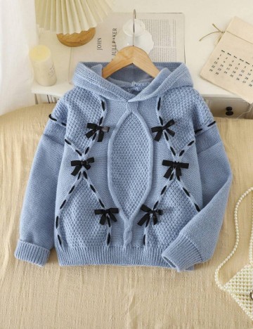 Pulover cu glugă Shein, albastru