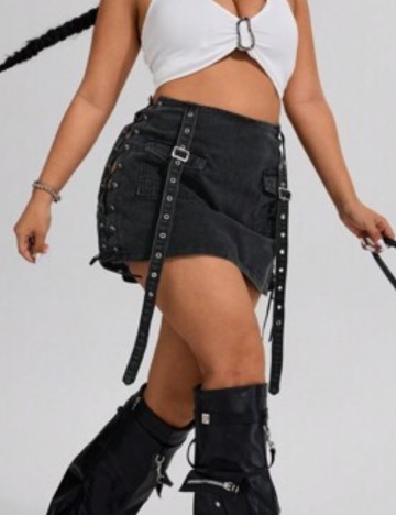 Fustă de blugi Shein, negru