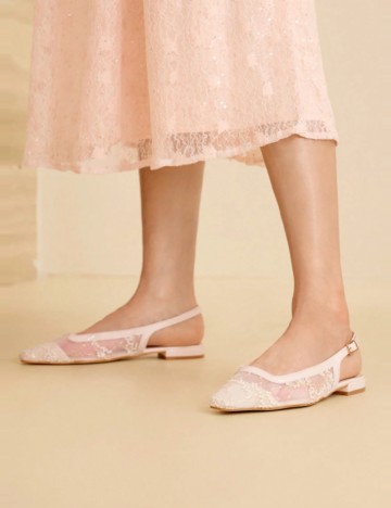 Pantofi Shein MOTF, crem