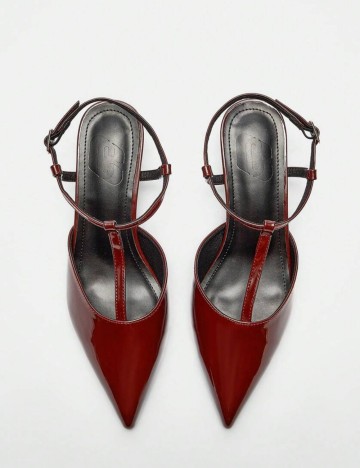 Pantofi cu toc Shein, vișiniu