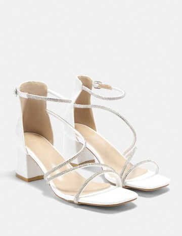 Sandale Cu Toc Shein CUCCOO, alb