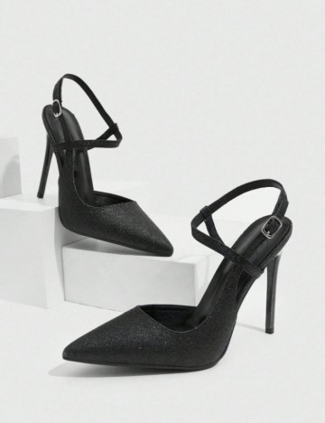 Pantofi cu toc Shein CUCCOO, negru