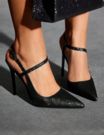 Pantofi cu toc Shein CUCCOO, negru