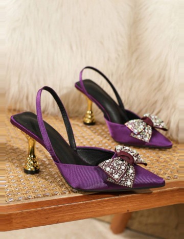 Pantofi cu toc Shein, mov