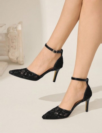 Pantofi cu toc Shein CUCCOO, negru