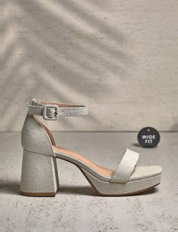 Sandale Cu Toc Shein, crem