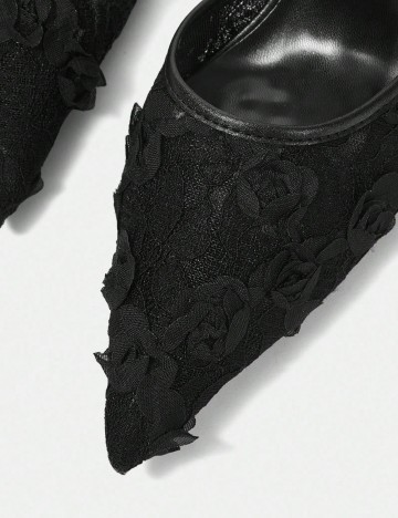 Pantofi cu toc Shein CUCCOO, negru