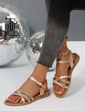 Sandale Shein, auriu