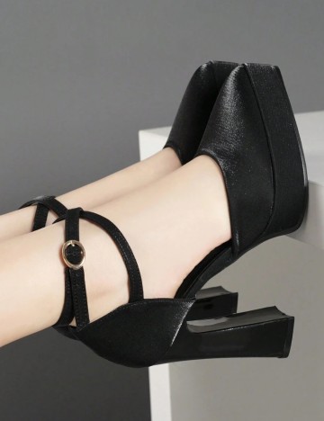 Sandale Cu Toc Shein, negru