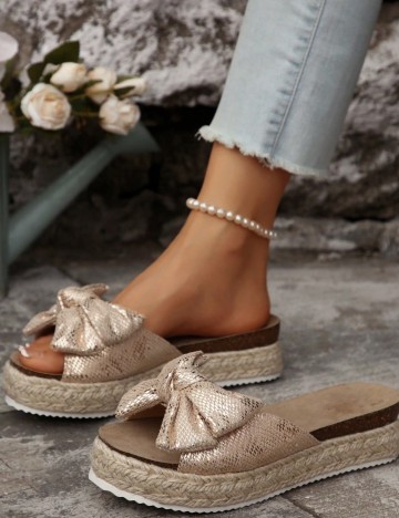 Saboți Shein, auriu