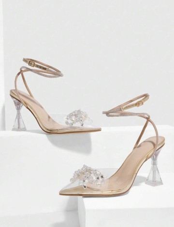 Pantofi cu toc Shein, transparent