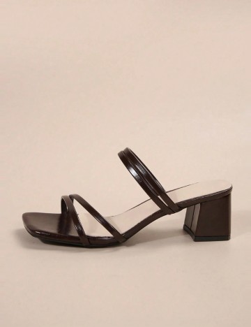 Saboți cu toc Shein, maro