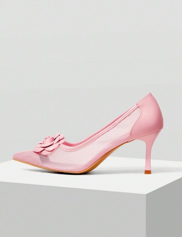 Pantofi cu toc Shein, roz