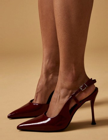 Pantofi cu toc Shein, vișiniu