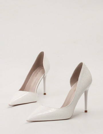Pantofi cu toc Shein, alb