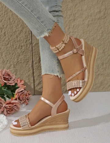 Sandale Shein, auriu