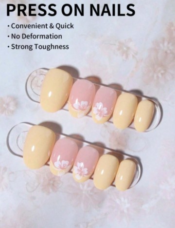 Set Unghii false Shein, galben