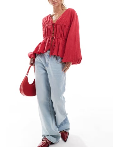 Cămașă ASOS, roșu