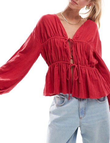 Cămașă ASOS, roșu