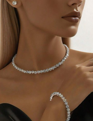 Set Bijuterii Shein, transparent