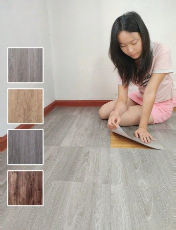 Set plăci pardoseală autoadezive Shein, maro