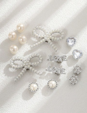 Set accesorii pentru crocs Shein, argintiu