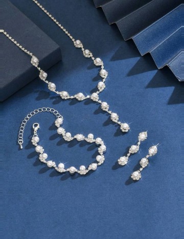 Set Bijuterii Shein, argintiu