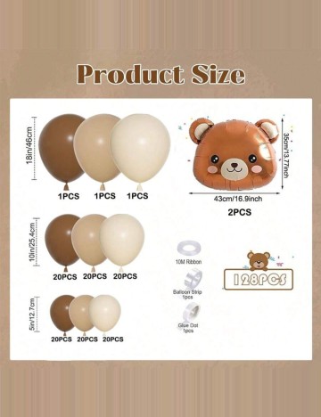 Set baloane Shein, mix culori