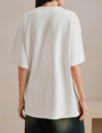 Tricou Shein Anewsta, alb