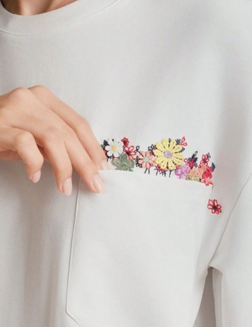 Tricou Shein Anewsta, alb