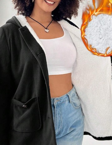 Jachetă Shein Curve+, negru