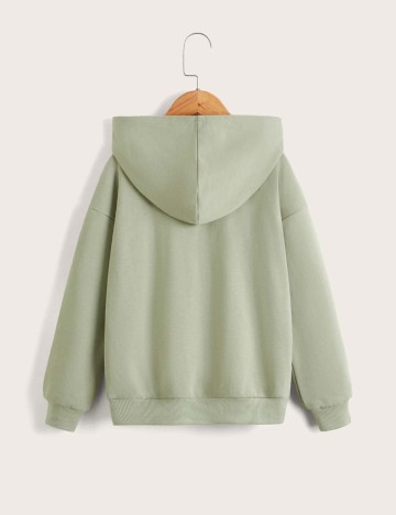 Hanorac Cu Fermoar Shein, verde