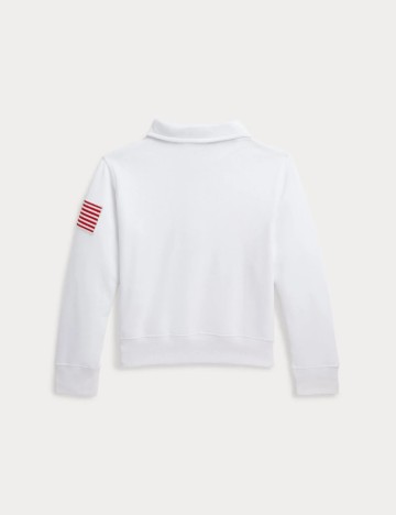 Bluză cu fermoar Ralph Lauren, alb